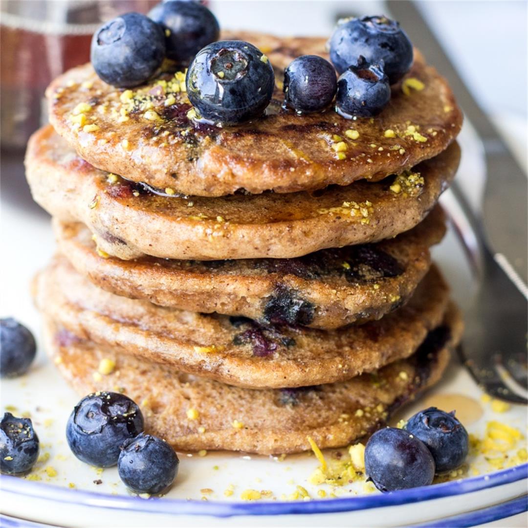 Vegan blueberry pancakes
