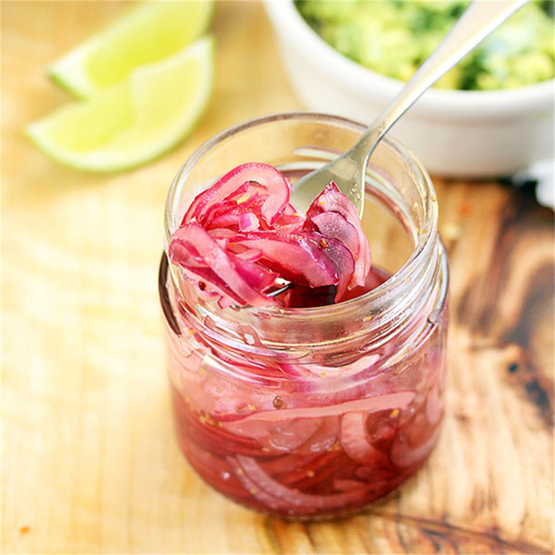 Quick Pink Pickled Onions