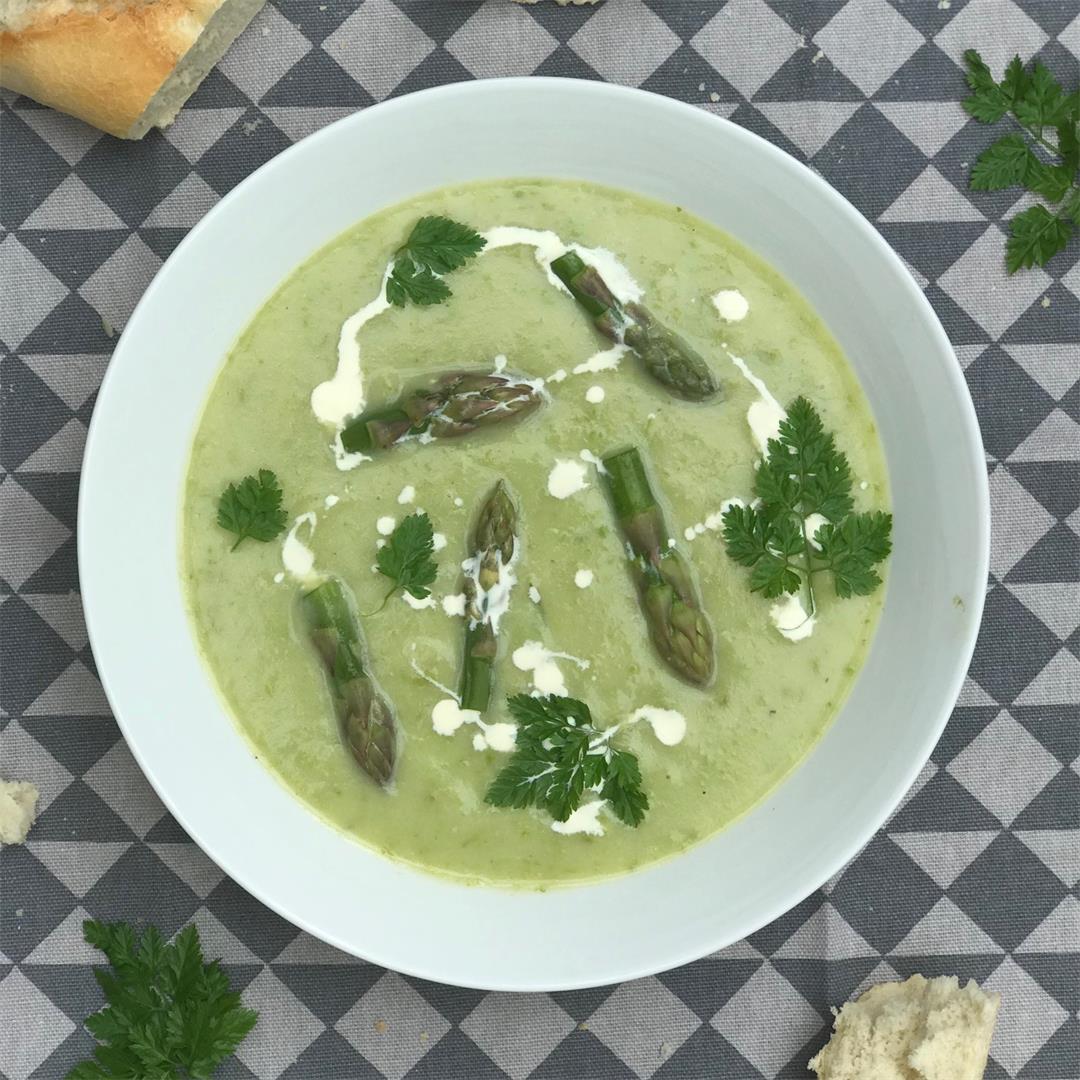 Asparagus and Pea Soup with Chervil