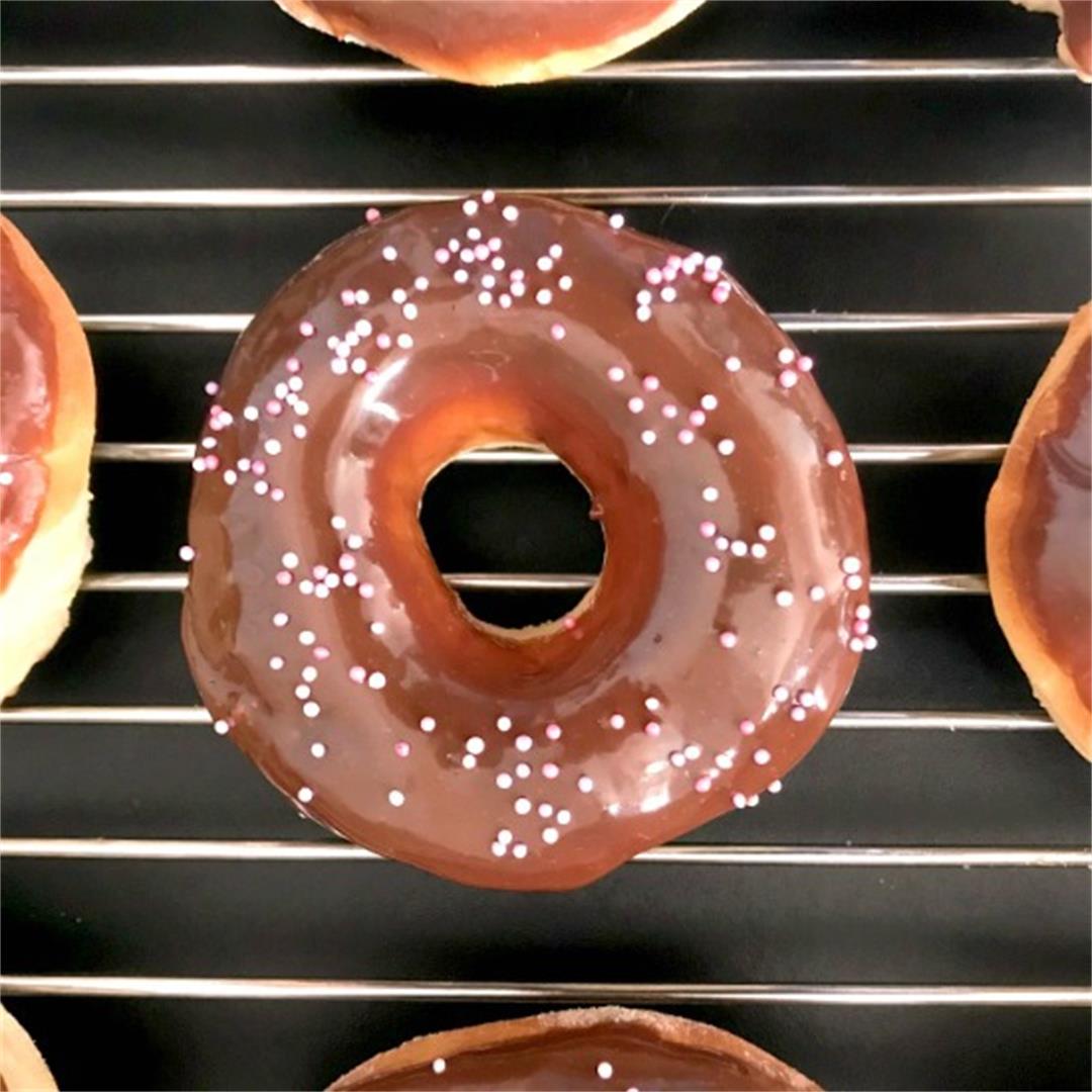Oven-Baked Doughnuts with Chocolate Glaze