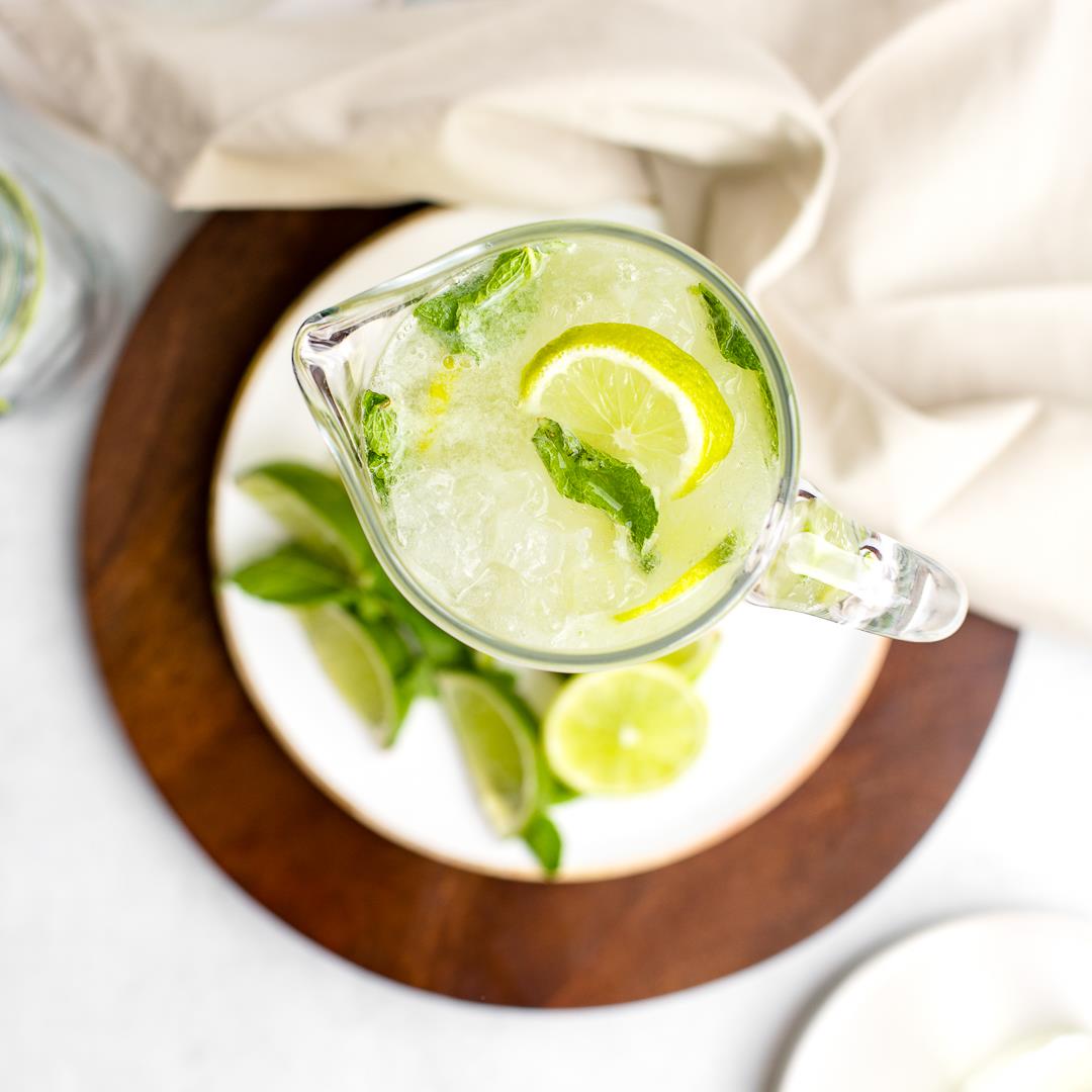 Sparkling Limeade with Mint