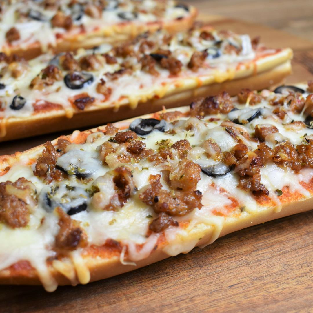 Hot Sausage French Bread Pizza