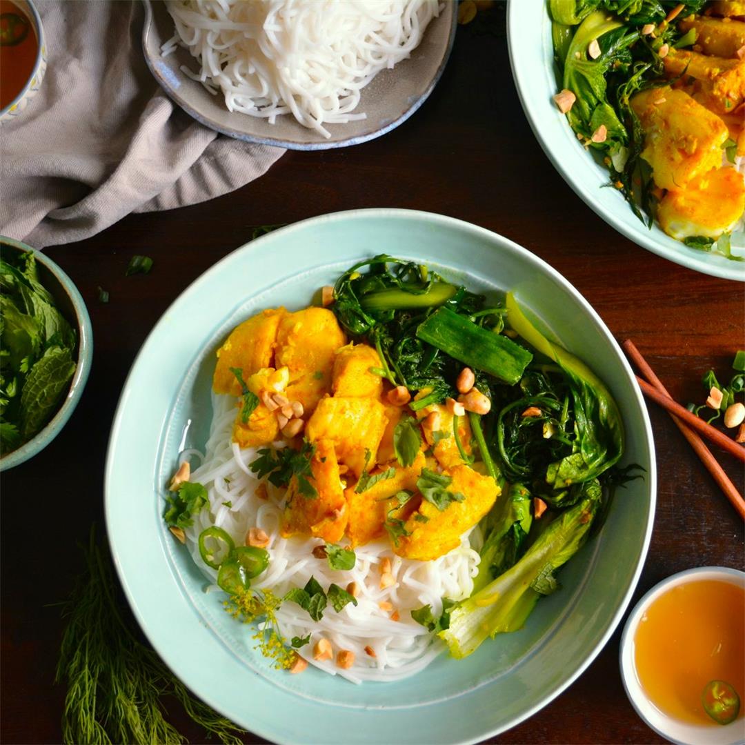 Cha Ca La Vong - Vietnamese Style Fish with Turmeric & Dill