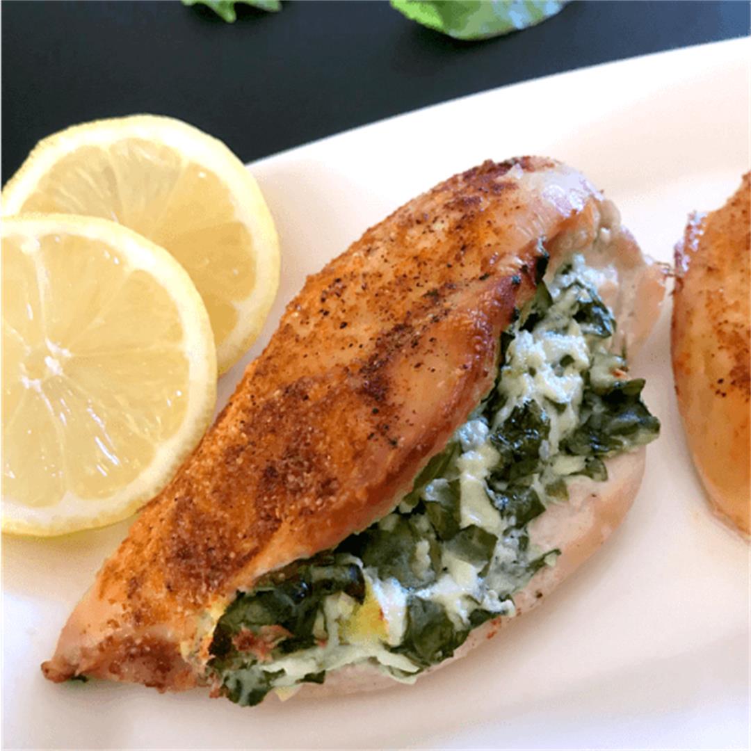 Baked Spinach-Stuffed Chicken Breast