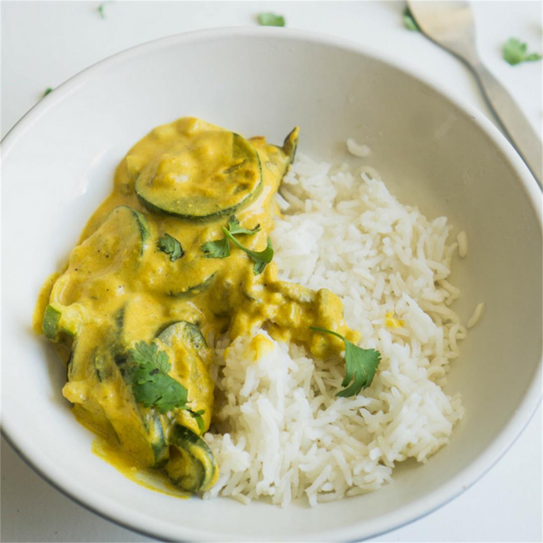 Super Easy Eggplant and Zucchini Curry