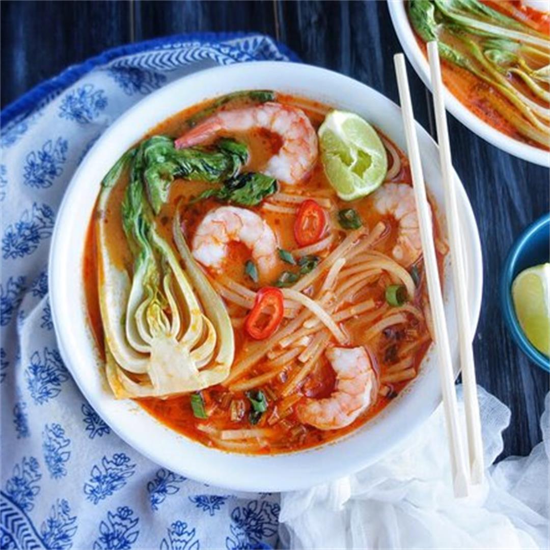 Thai Noodle Soup with Shrimp
