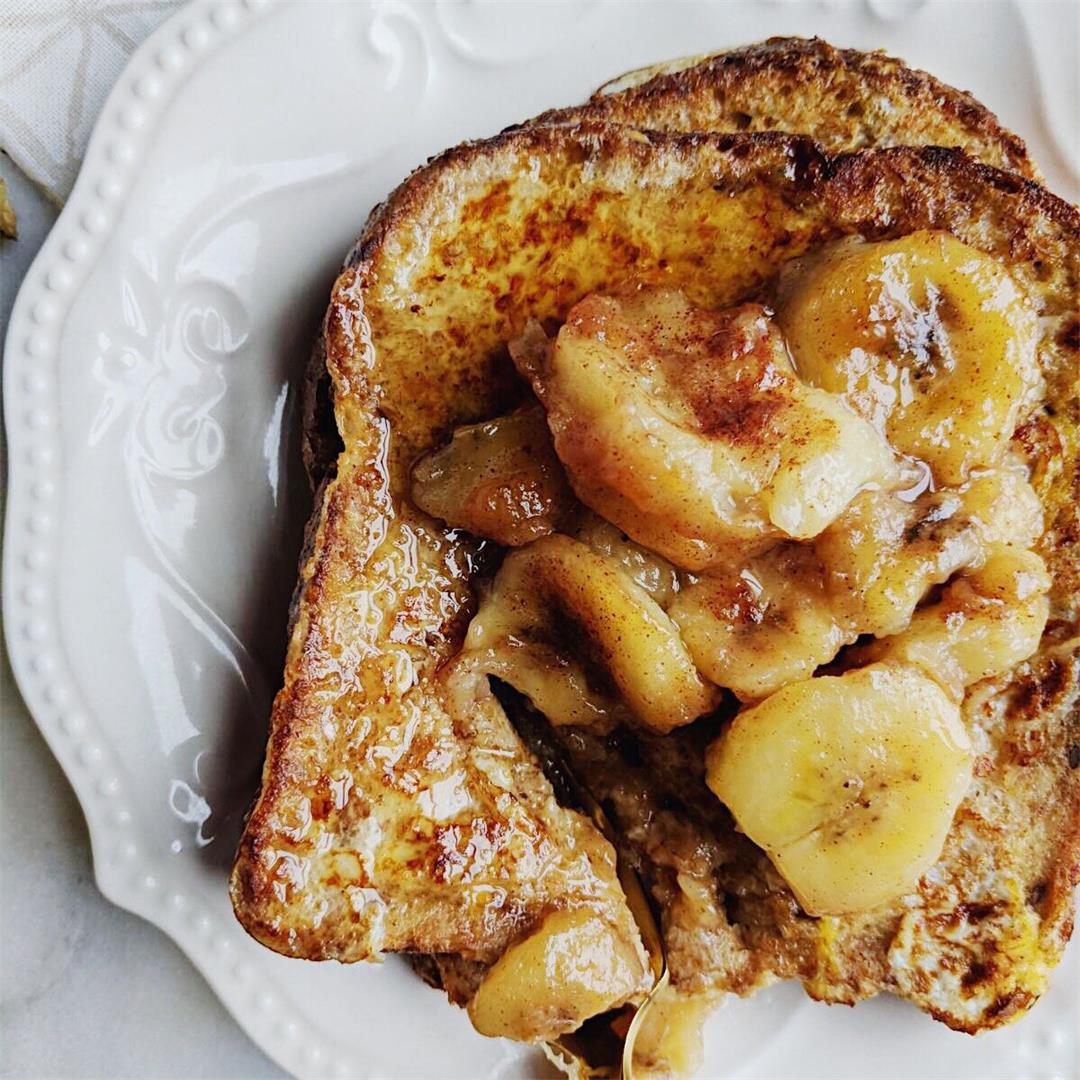 Sprouted French Toast with Caramelized Bananas!