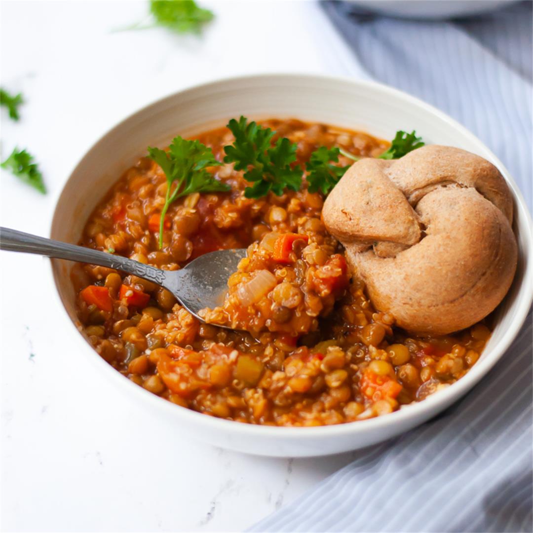 Hearty Lentil Quinoa Soup