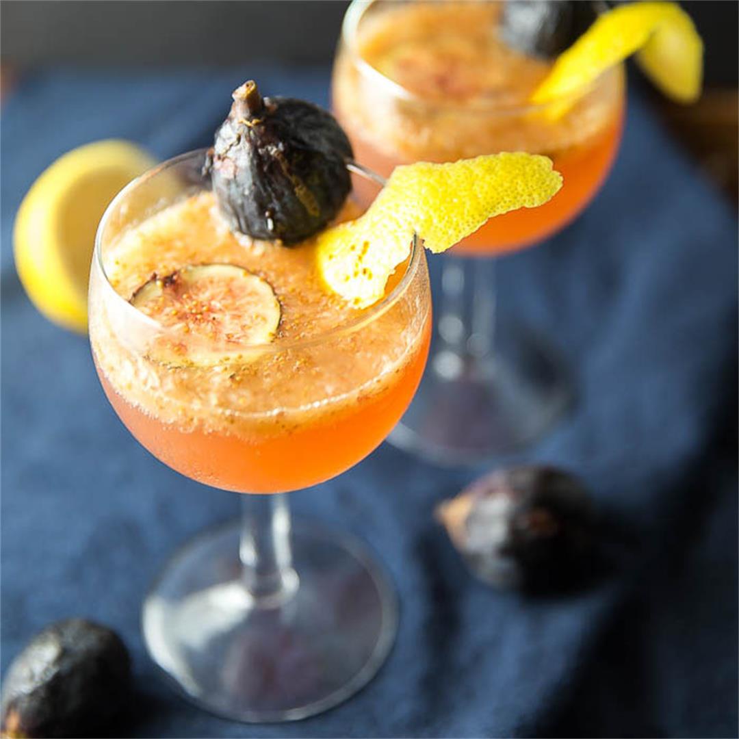 Fig and Ginger Bourbon Fizz