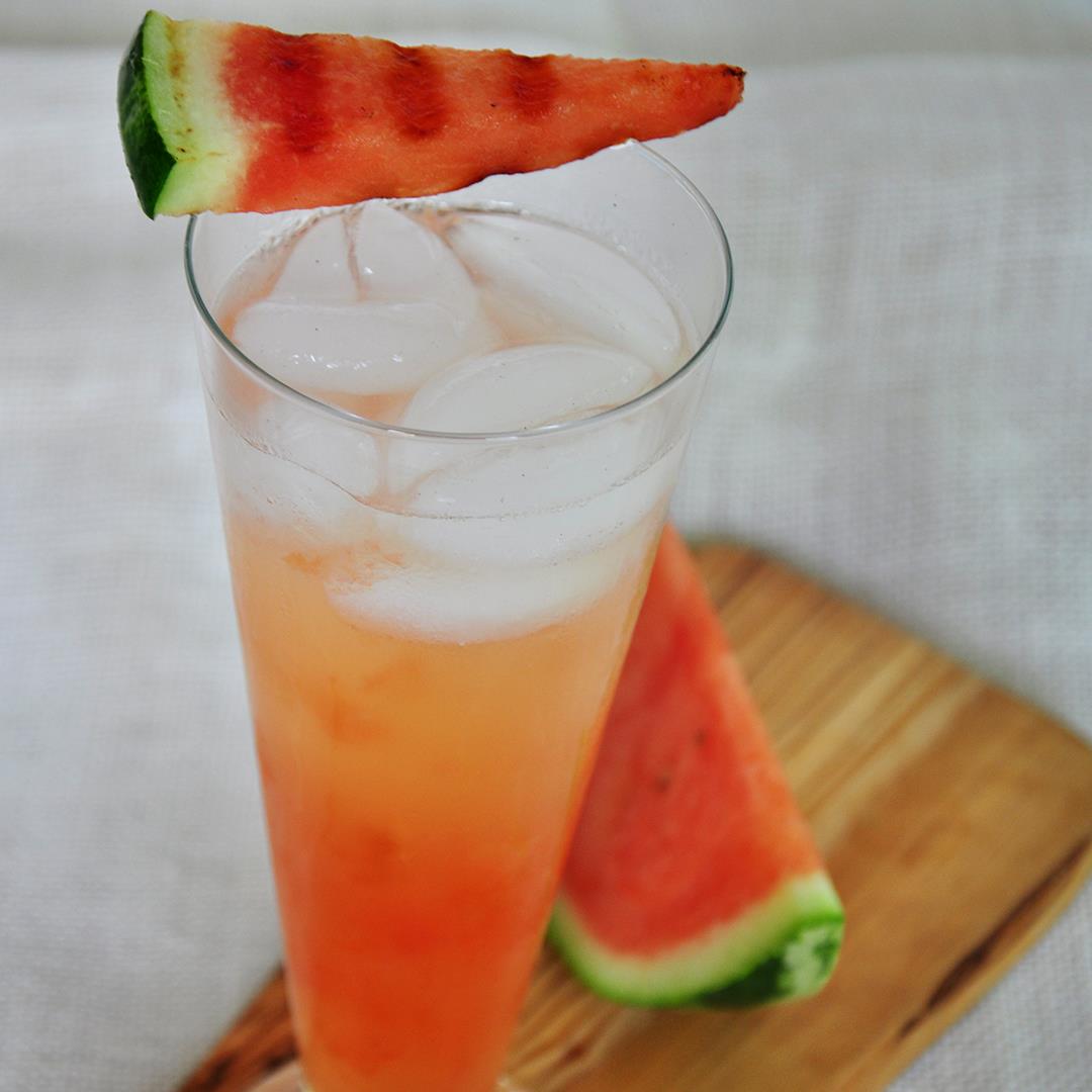 Ginger and Grilled Watermelon Cocktail