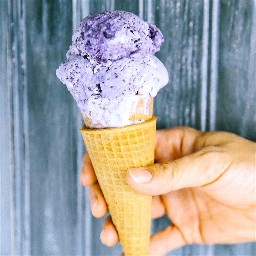 Blueberry and Brie Ice Cream