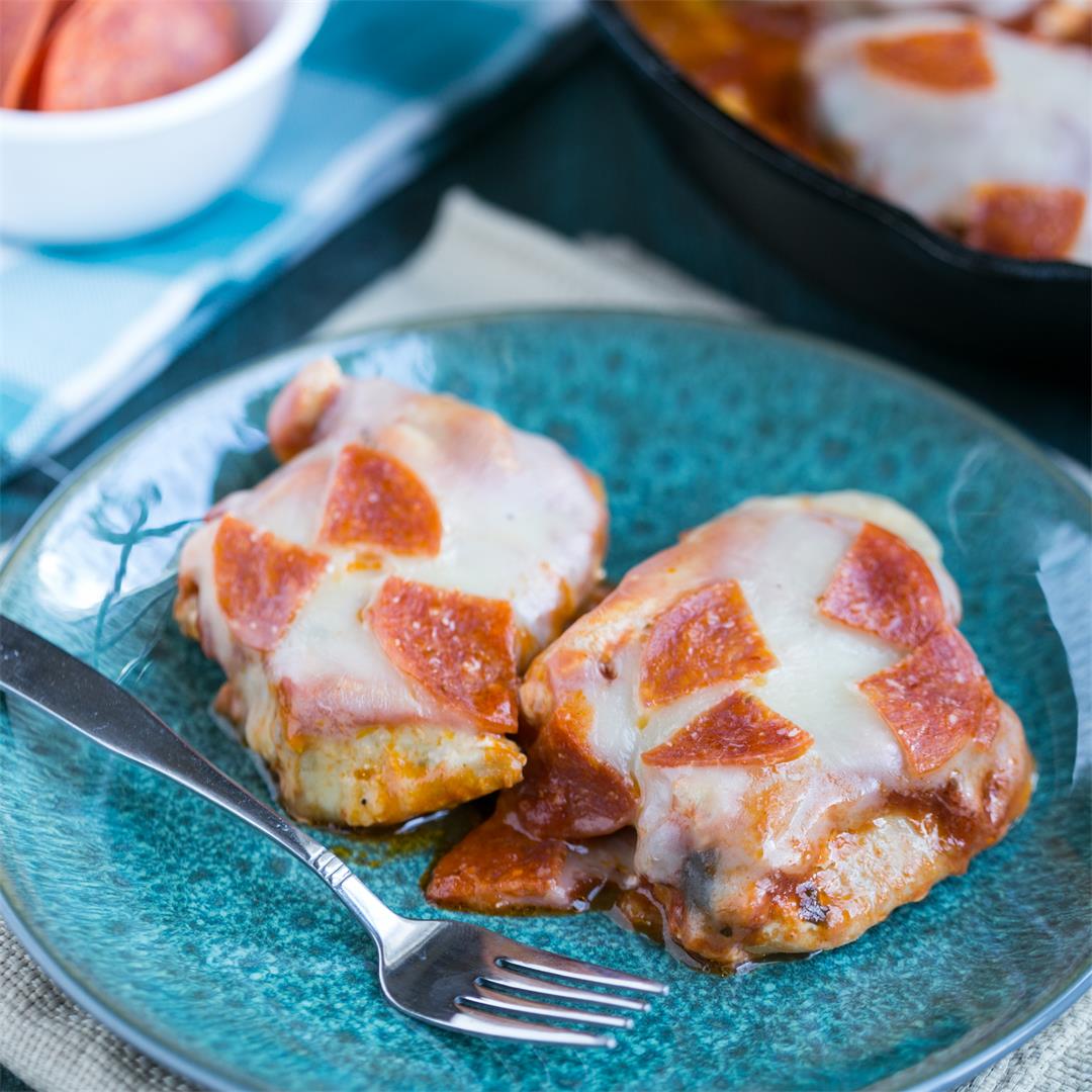 Low Carb Pizza Chicken Skillet