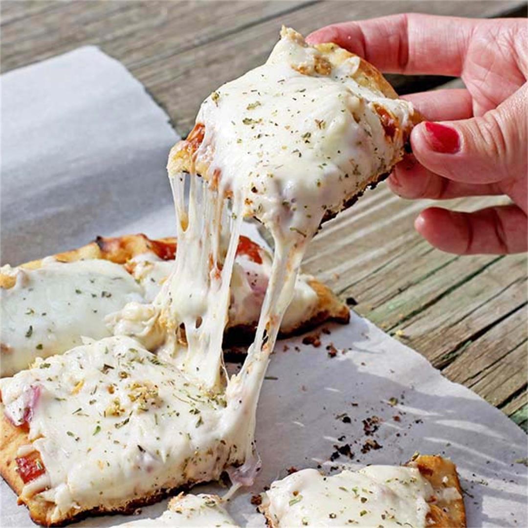 Easy Grilled Pizzas with Naan Crust