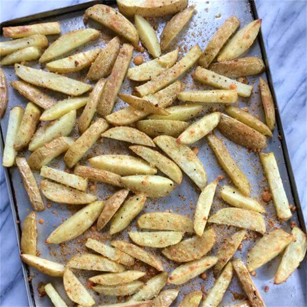 Easy Oven Fries w/ Garlic & Parmesan