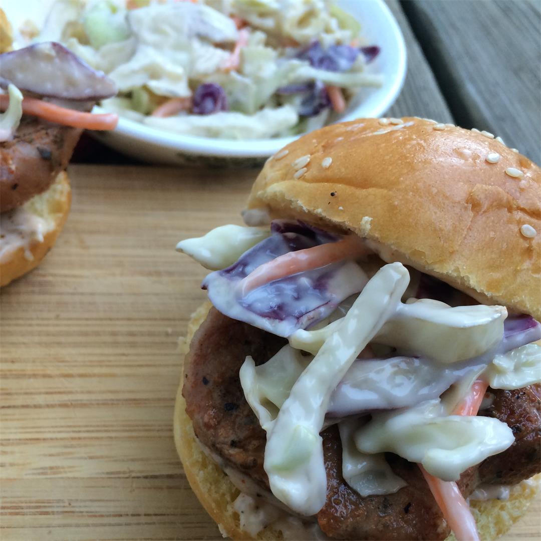 Pork Sliders with Sweet and Spicy Slaw