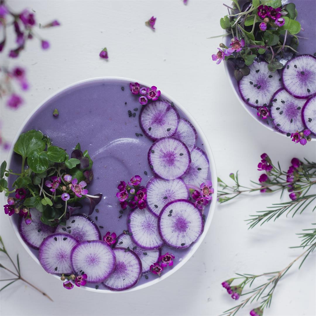 Purple Potato & Cauliflower Soup