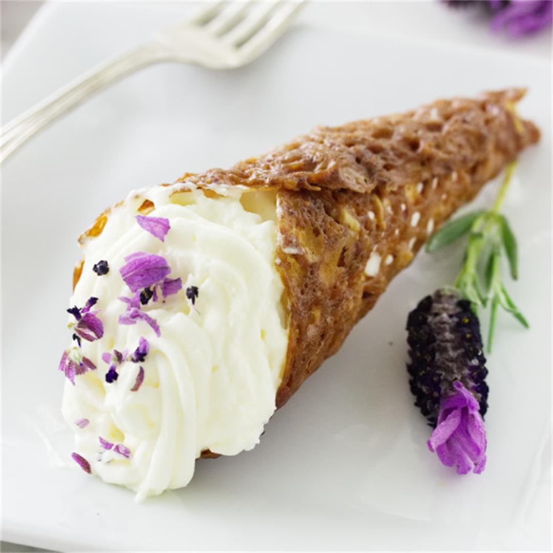 lavender cream horn