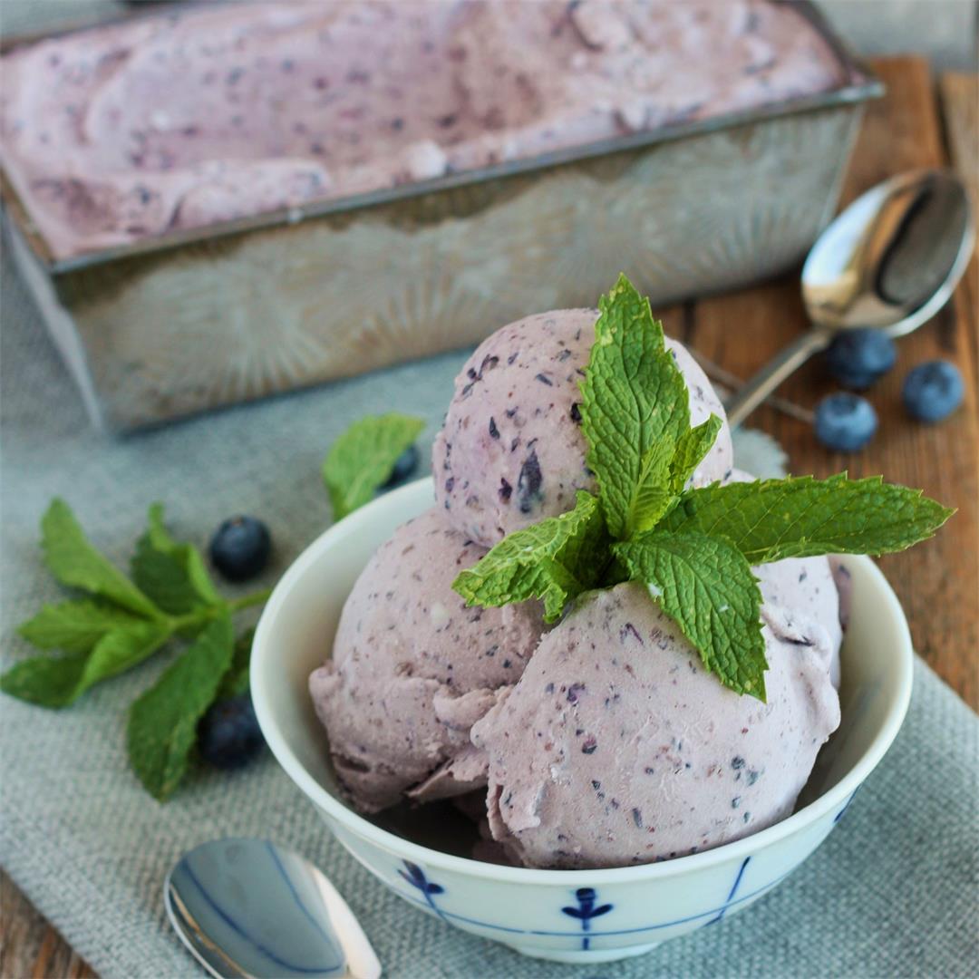Fresh Blueberry Ice Cream With Cardamom