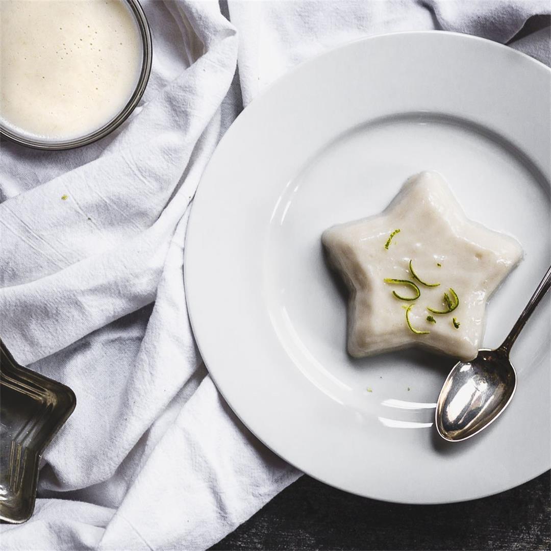 Coconut Lime Panna Cotta: easy dairy free dessert with banana