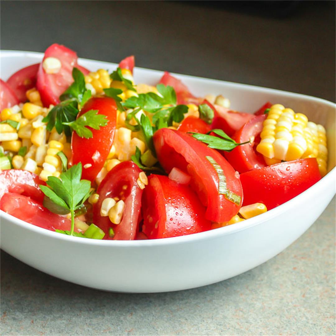 Corn and Tomato Salad with Lime Vinaigrette