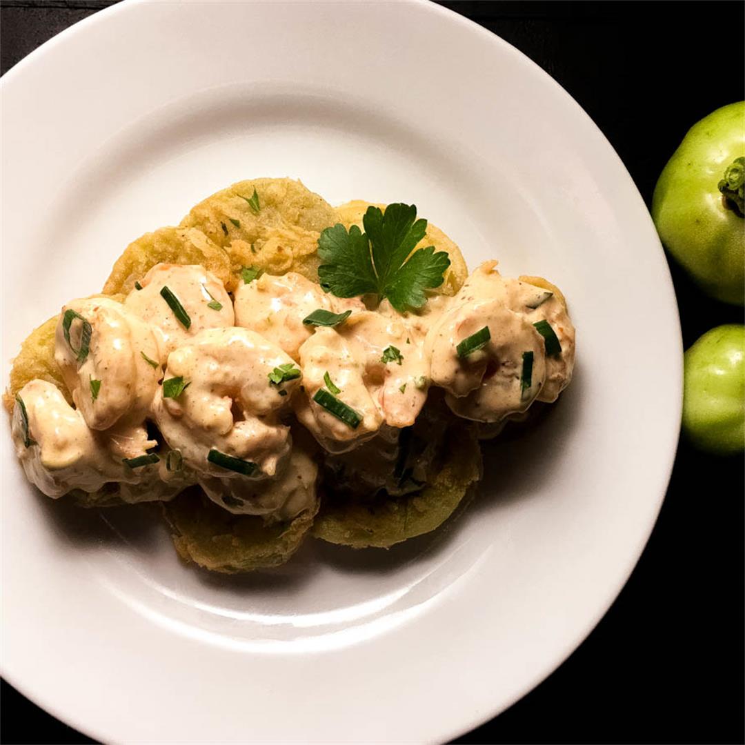 Gluten Free Fried Green Tomatoes With Shrimp Remoulade