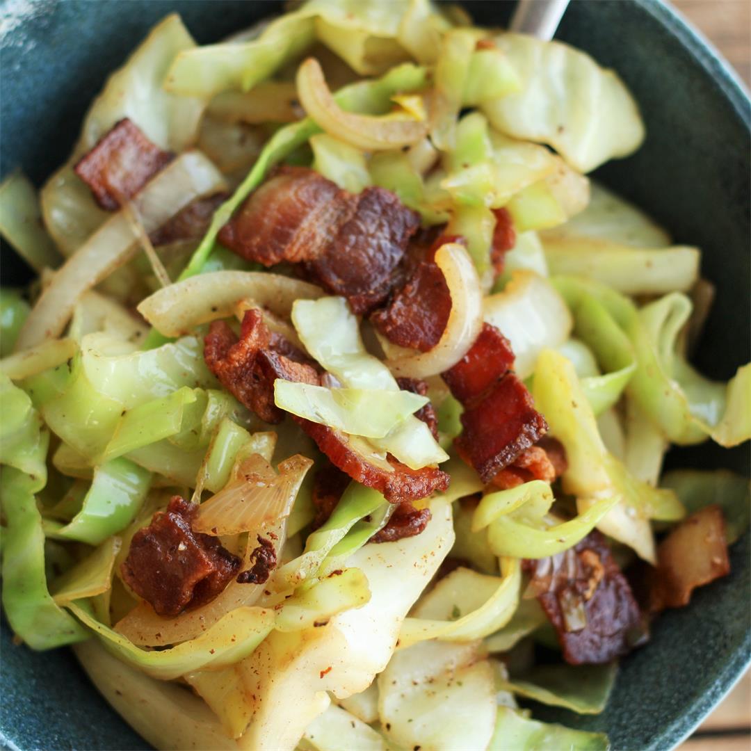 Crunchy Sauteed Cabbage and Bacon