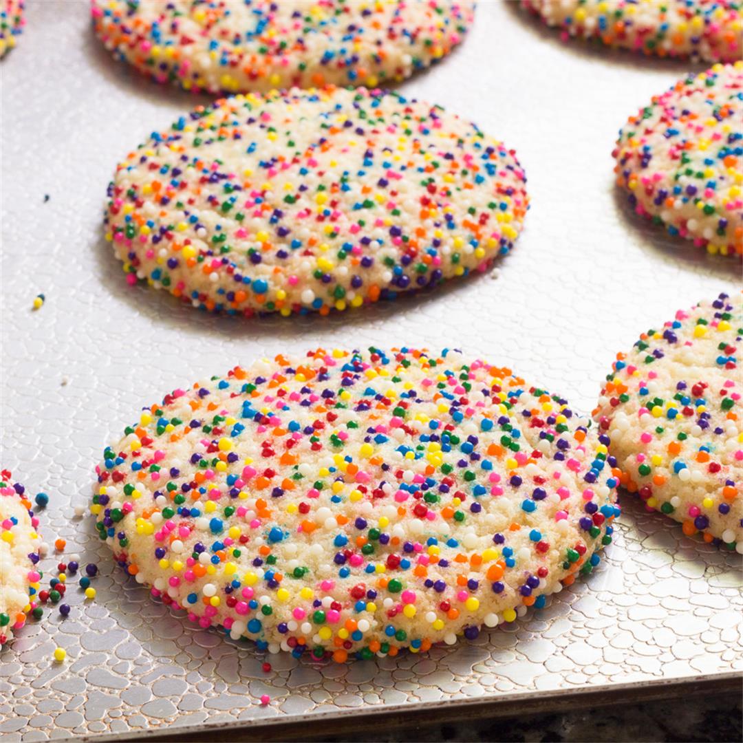 Chewy Sprinkle Cookies