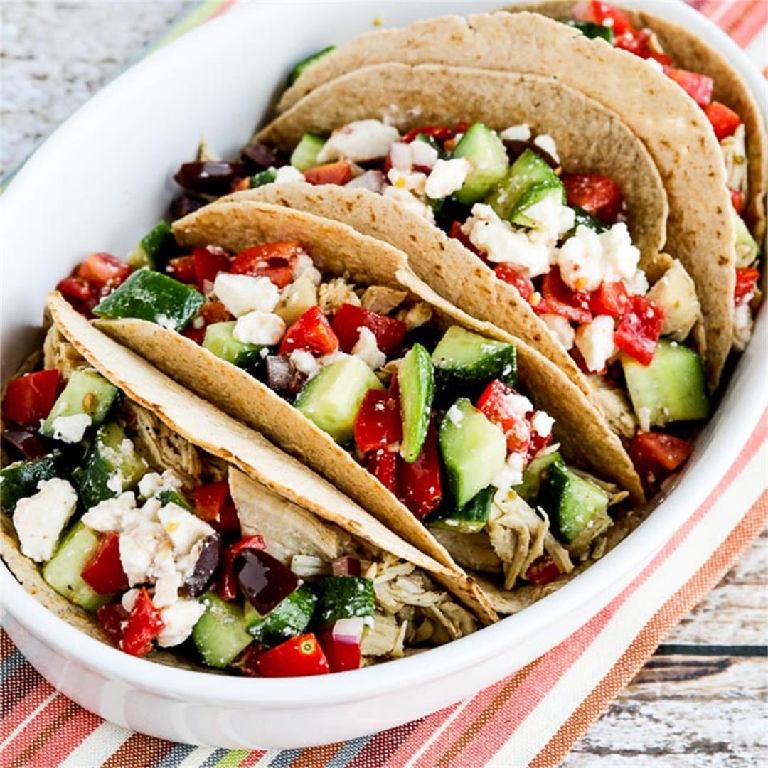 Instant Pot Low-Carb Greek Chicken Tacos