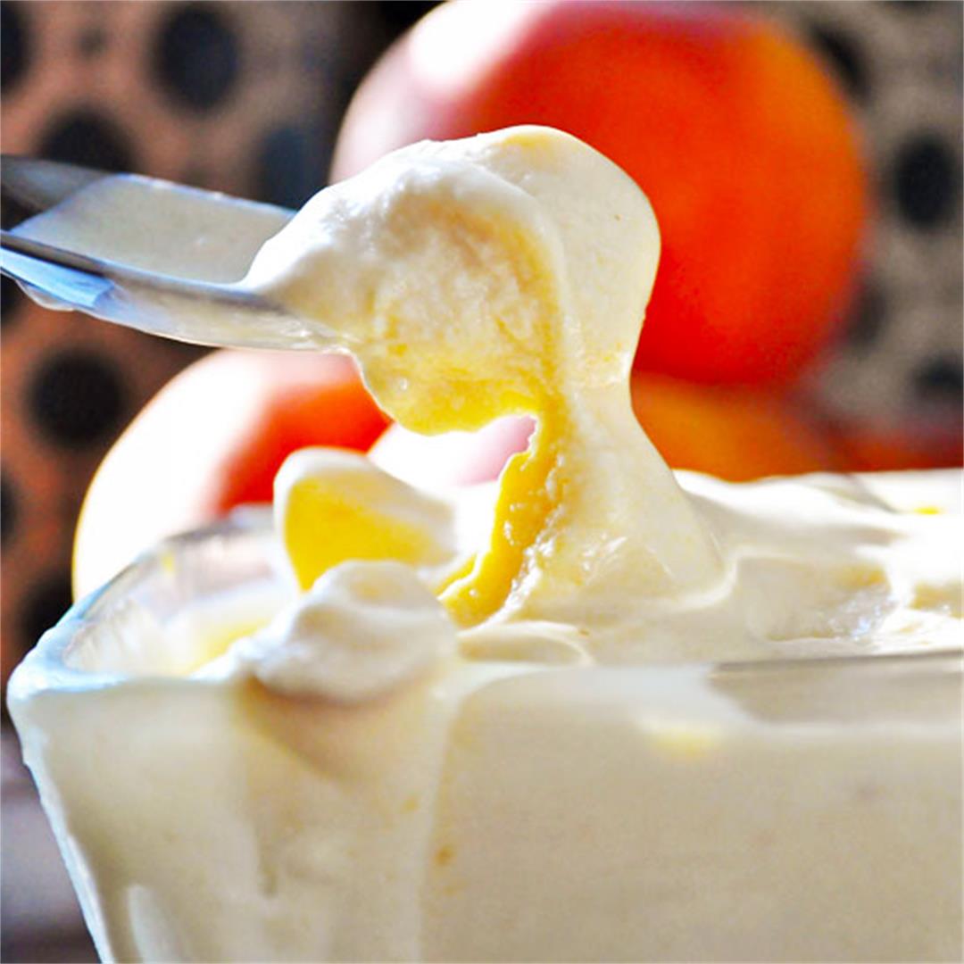 Healthy Homemade Peach Ice Cream