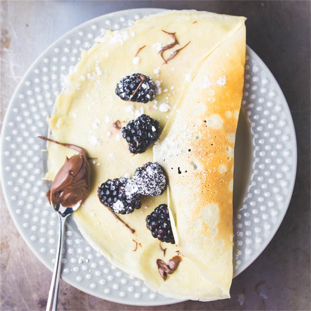 Blackberry and Nutella Crepes