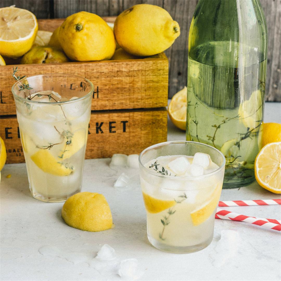 Invigorating Ginger and Thyme Lemonade