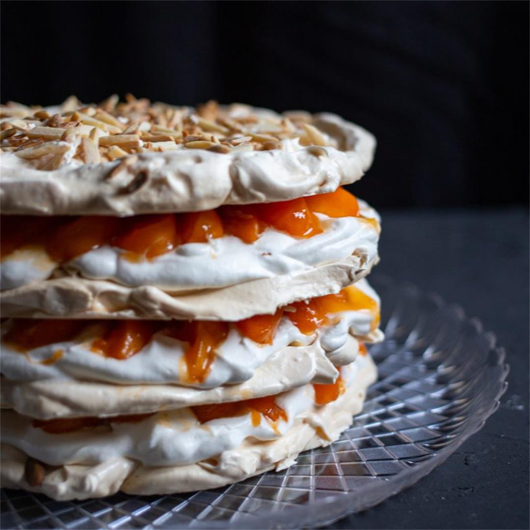Apricot-Almond Meringue Cake
