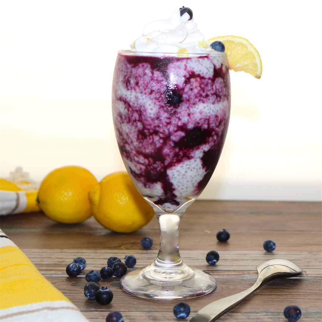 Blueberry Chia Seed Pudding - Great for breakfast or a snack!