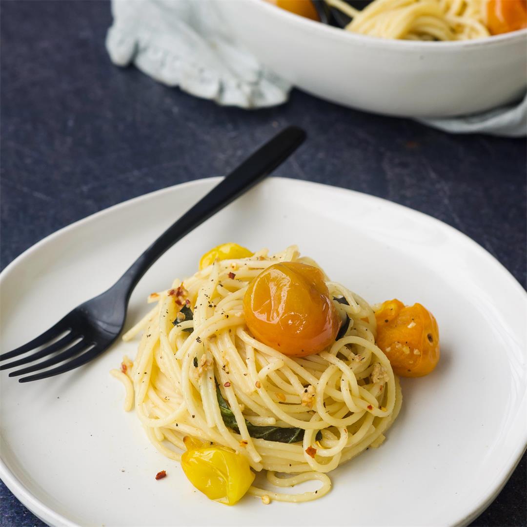 Mini Heirloom Roasted Tomato Pasta