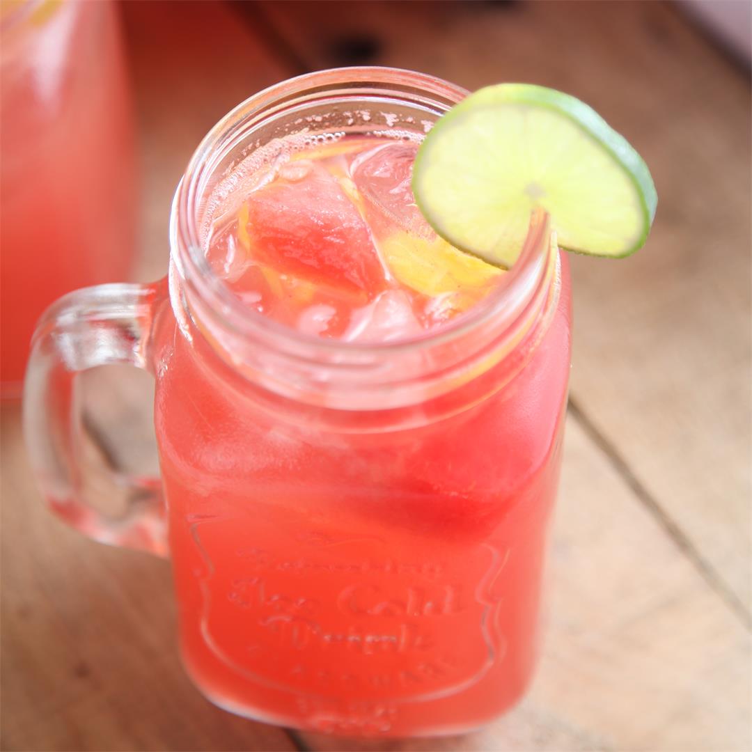 Refreshing watermelon sangria..perfect for summer!
