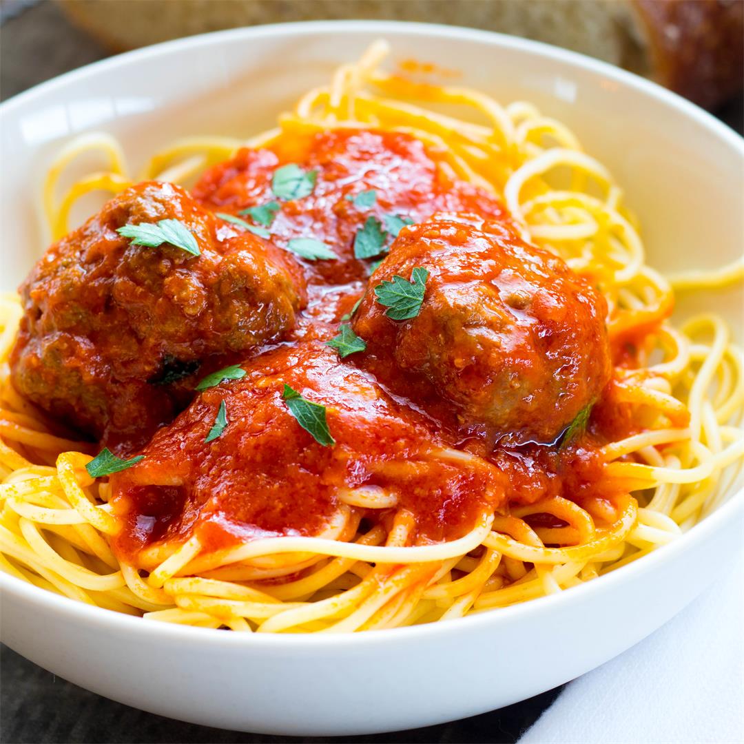 Homemade Italian Meatballs & Tomato Sauce