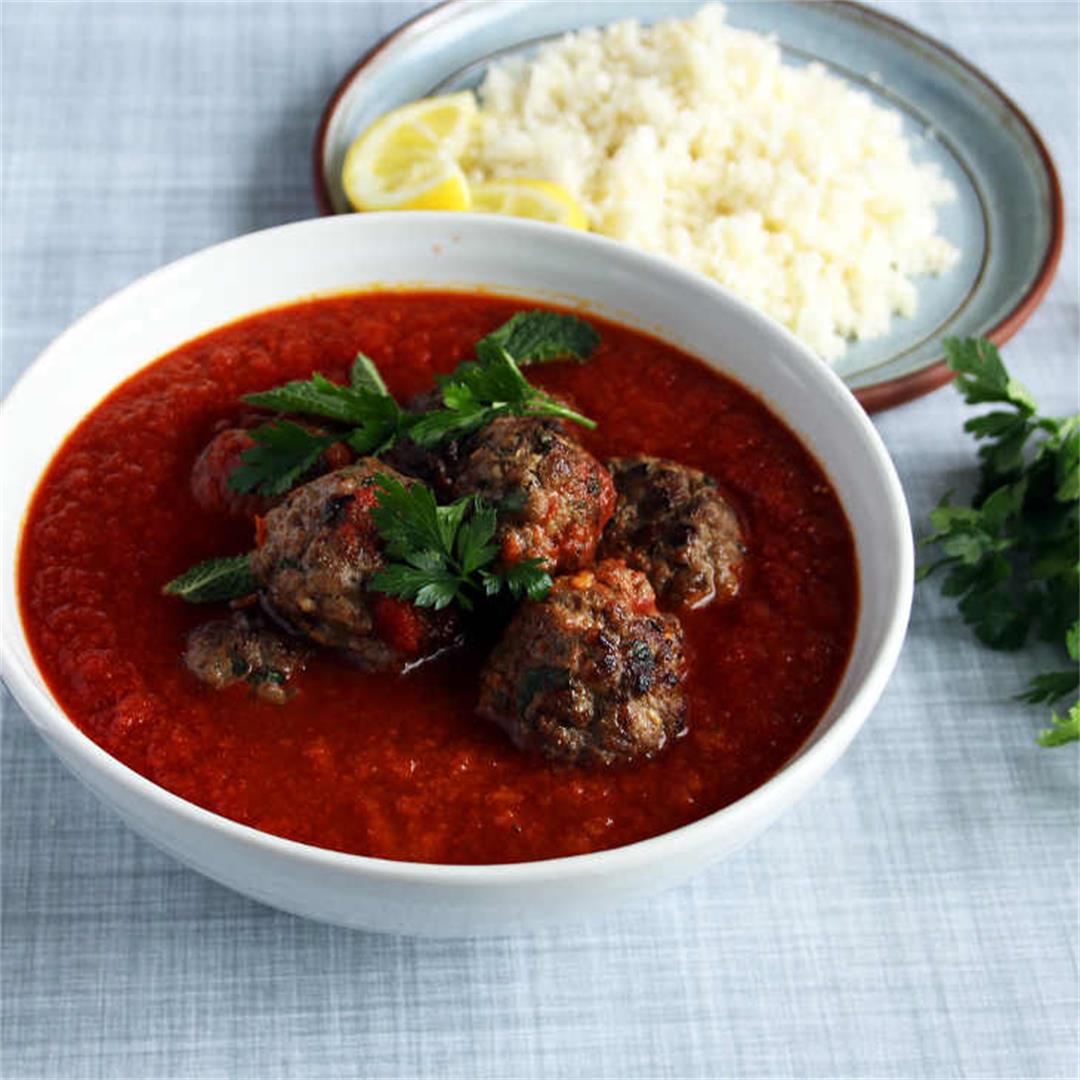 AIP Greek Meatballs Recipe with Beet and Carrot Sauce