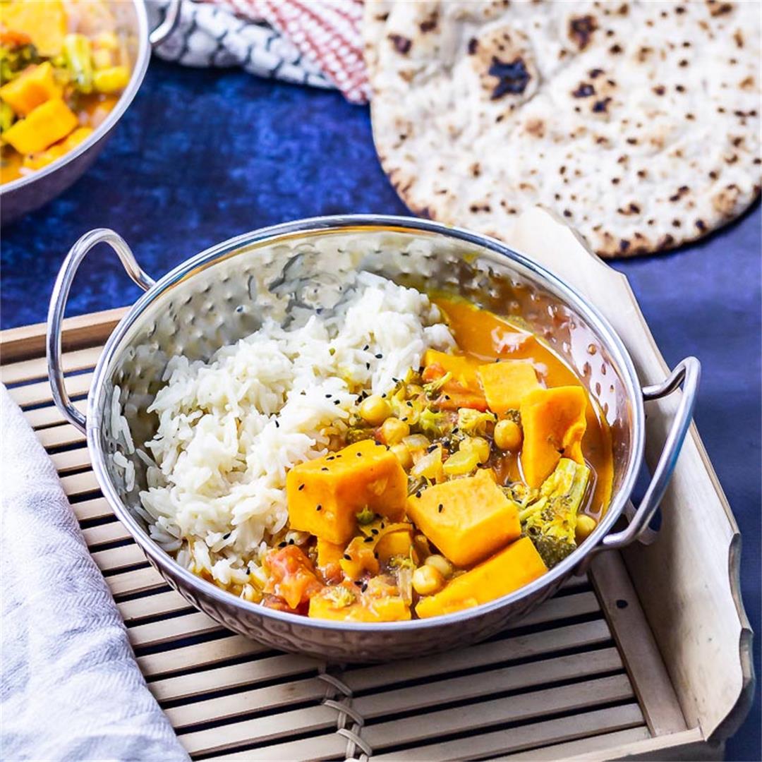 Vegan Pressure Cooker Coconut Curry with Sweet Potato