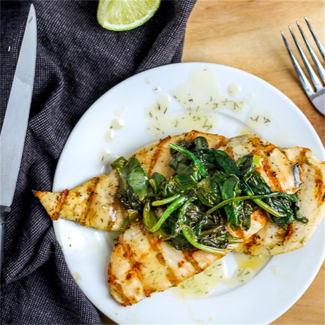 Grilled Chicken with Lime Butter Sauce