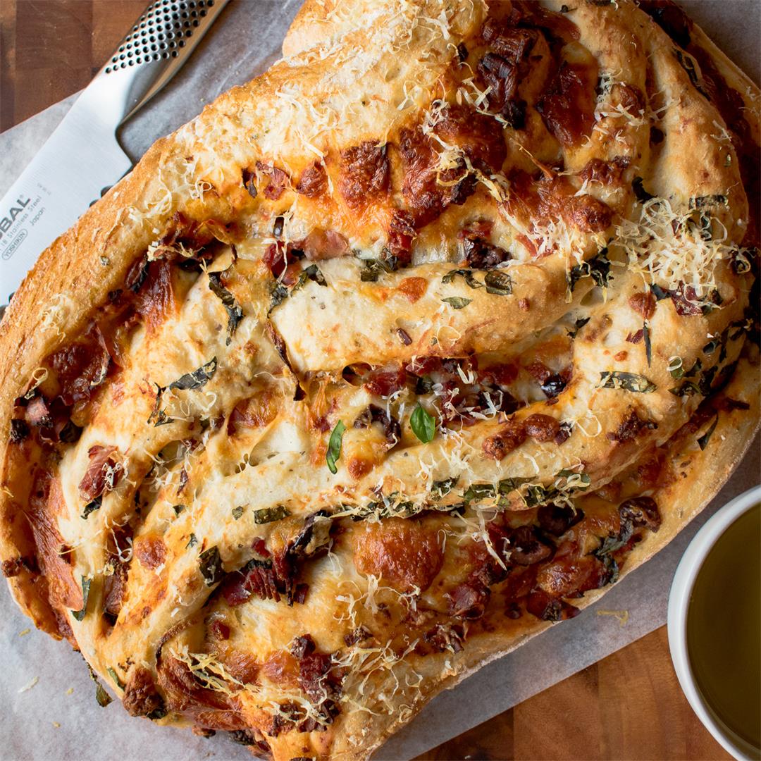 Pizza Bread is filled with all the pizza toppings you love!