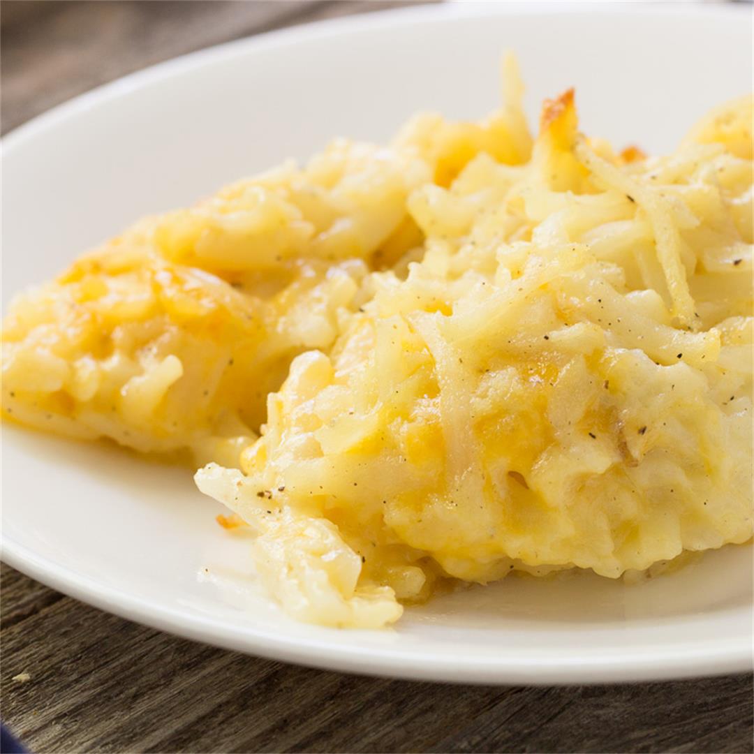 Hash Brown Casserole - cheesy and creamy without sour cream