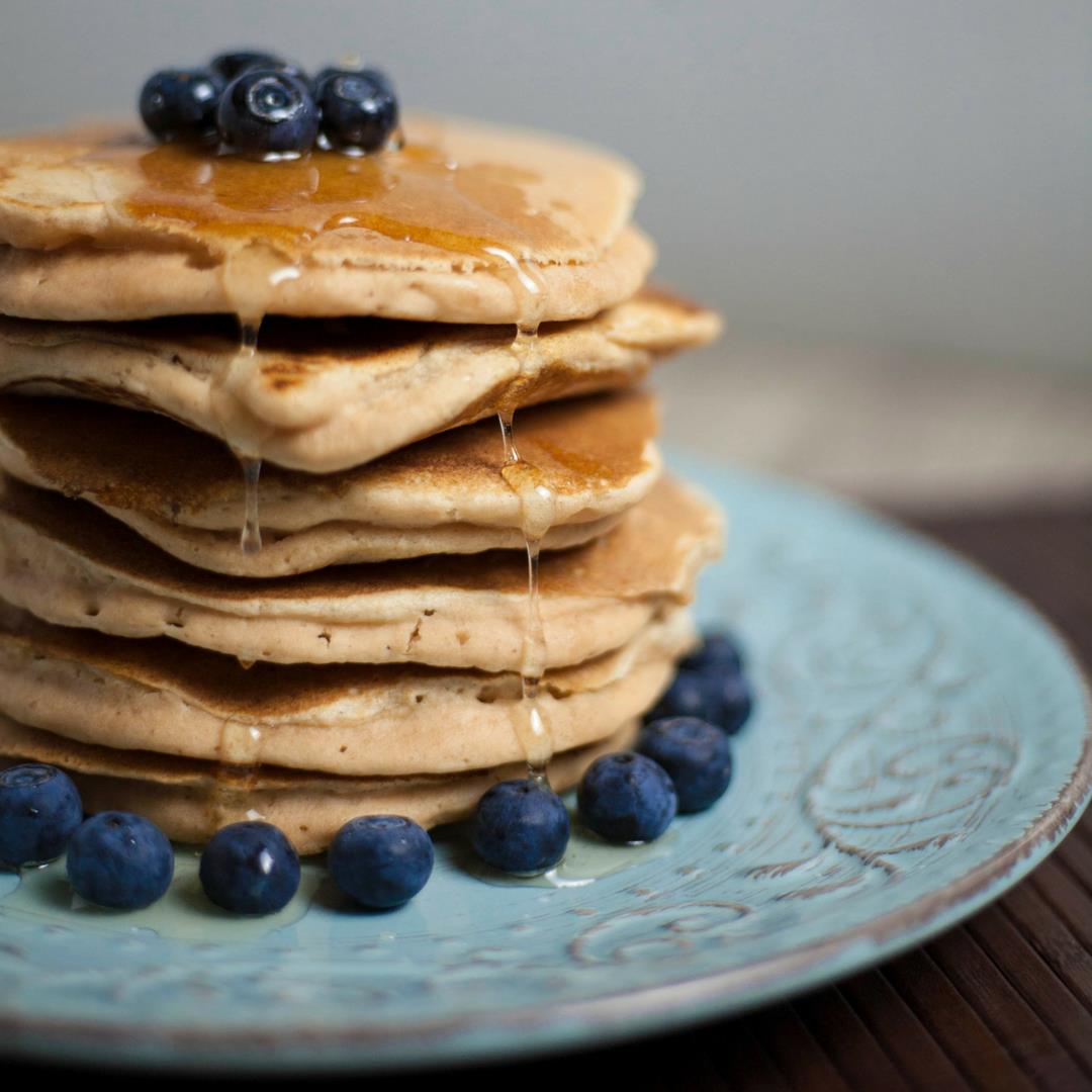 Fluffy Vegan Pancakes with Red Lentils