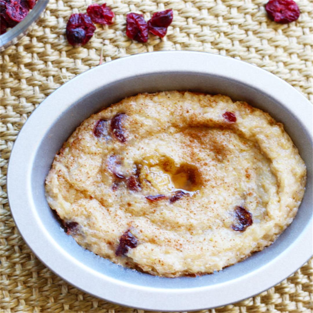 Maple Cranberry Brown Rice Pudding