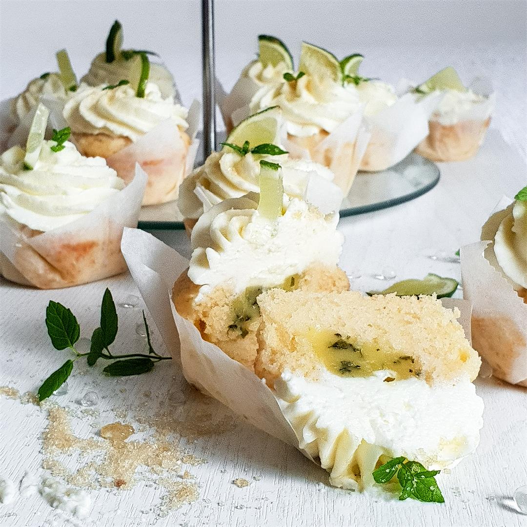 Mojito cupcakes are the most refreshing dessert for the summer.