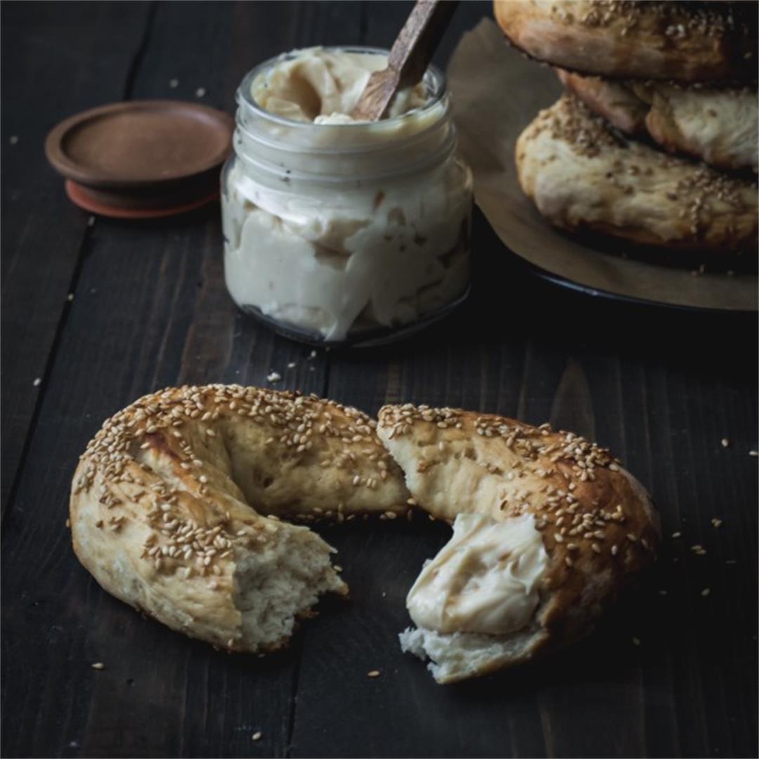 Jerusalem Bages with Burnt Honey Cream Cheese