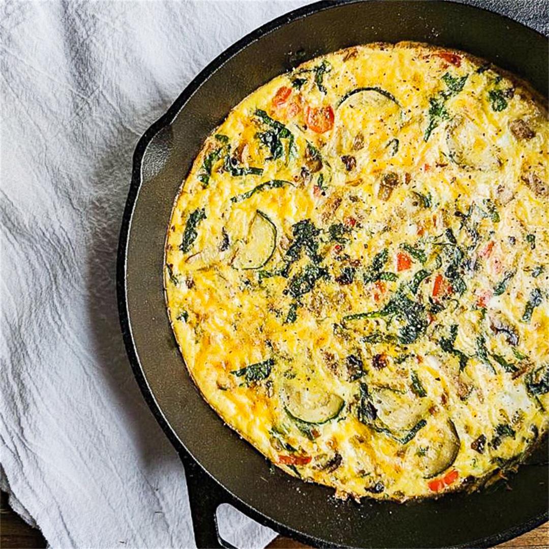 Loaded Veggie Frittata! So easy and delicious!