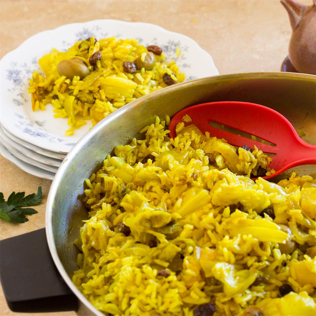 Curry Cabbage and Rice from India