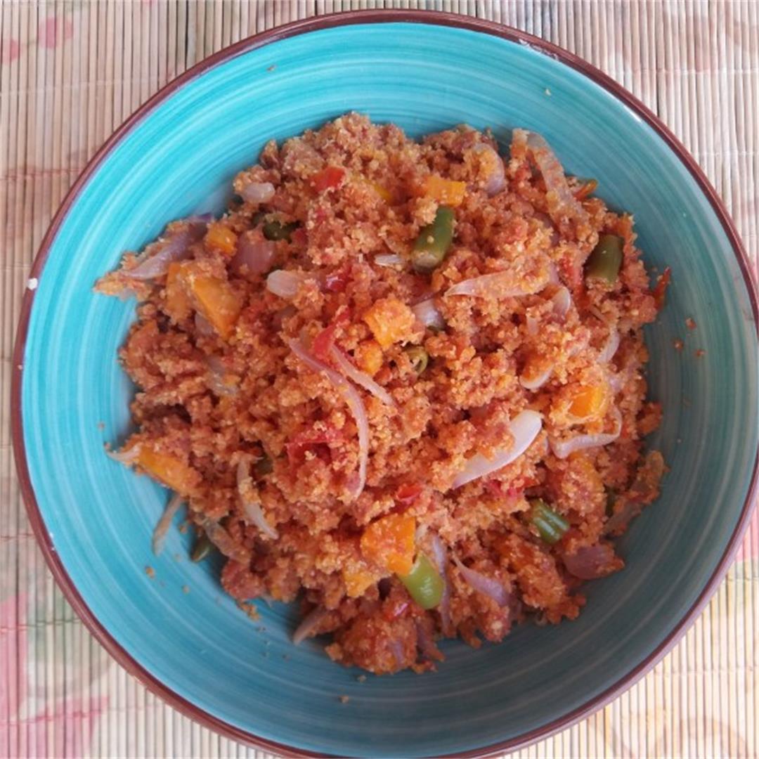 Ghanaian food: gari foto