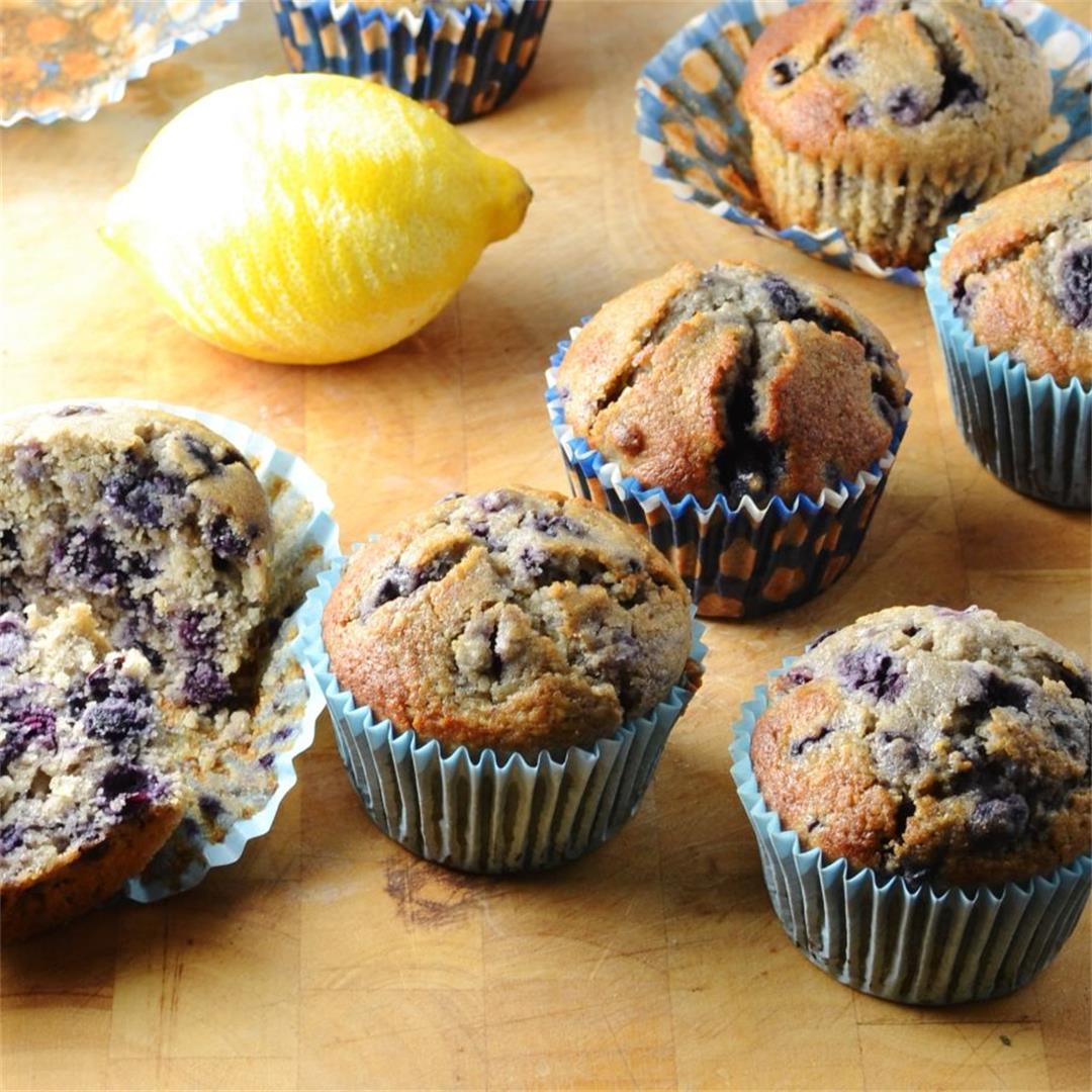 Gluten Free Blueberry Muffins with Maple Syrup