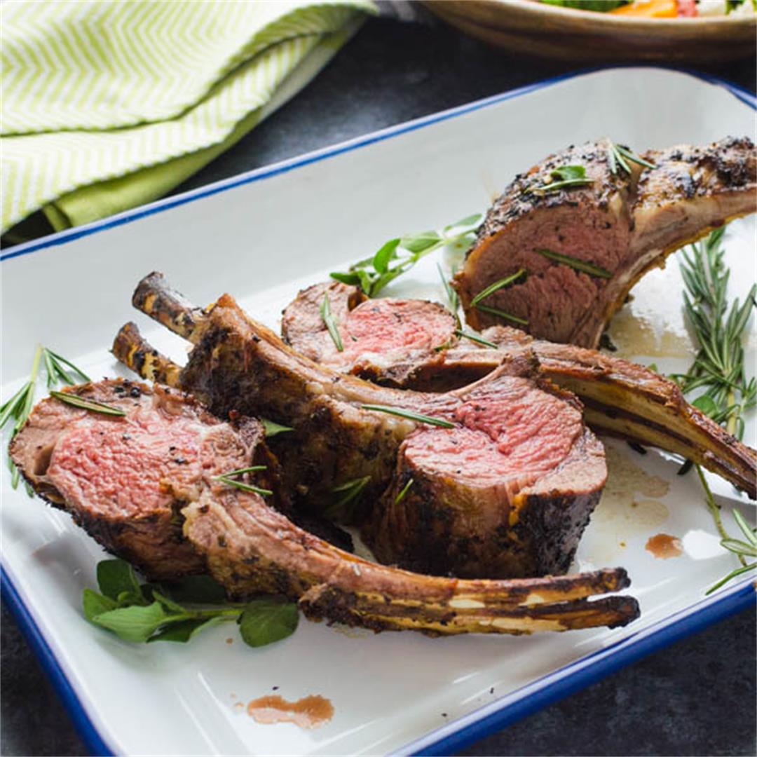 Grilled Herb Crusted Rack of Lamb